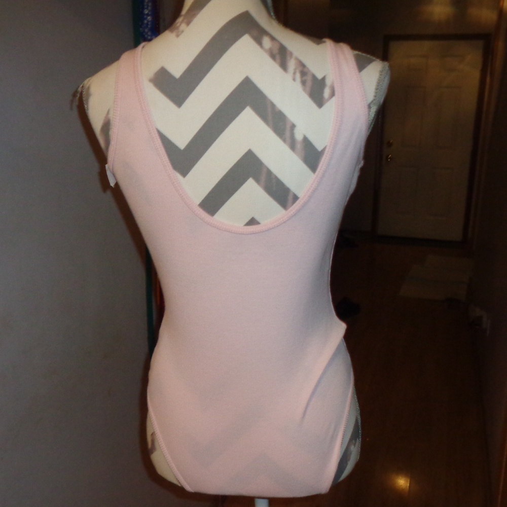 Weekend Soul Pink Ribbed Bodysuit M/L - Picture 3 of 6